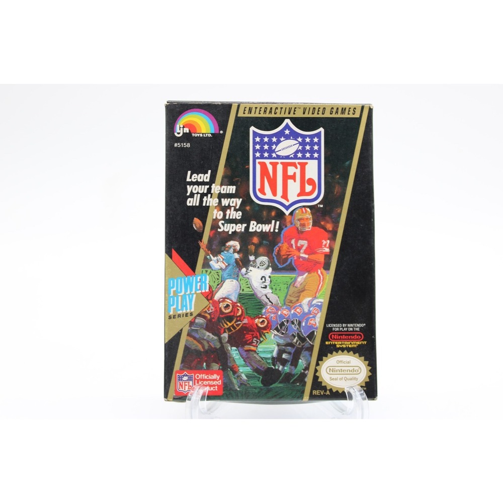 NFL Power Play Football (Nintendo NES, 1988) Box Only & Foam Insert - no game